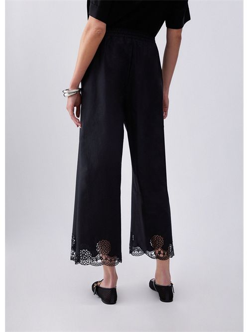 Pantaloni con ricami traforati LIU JO | UA6298D0338/22222